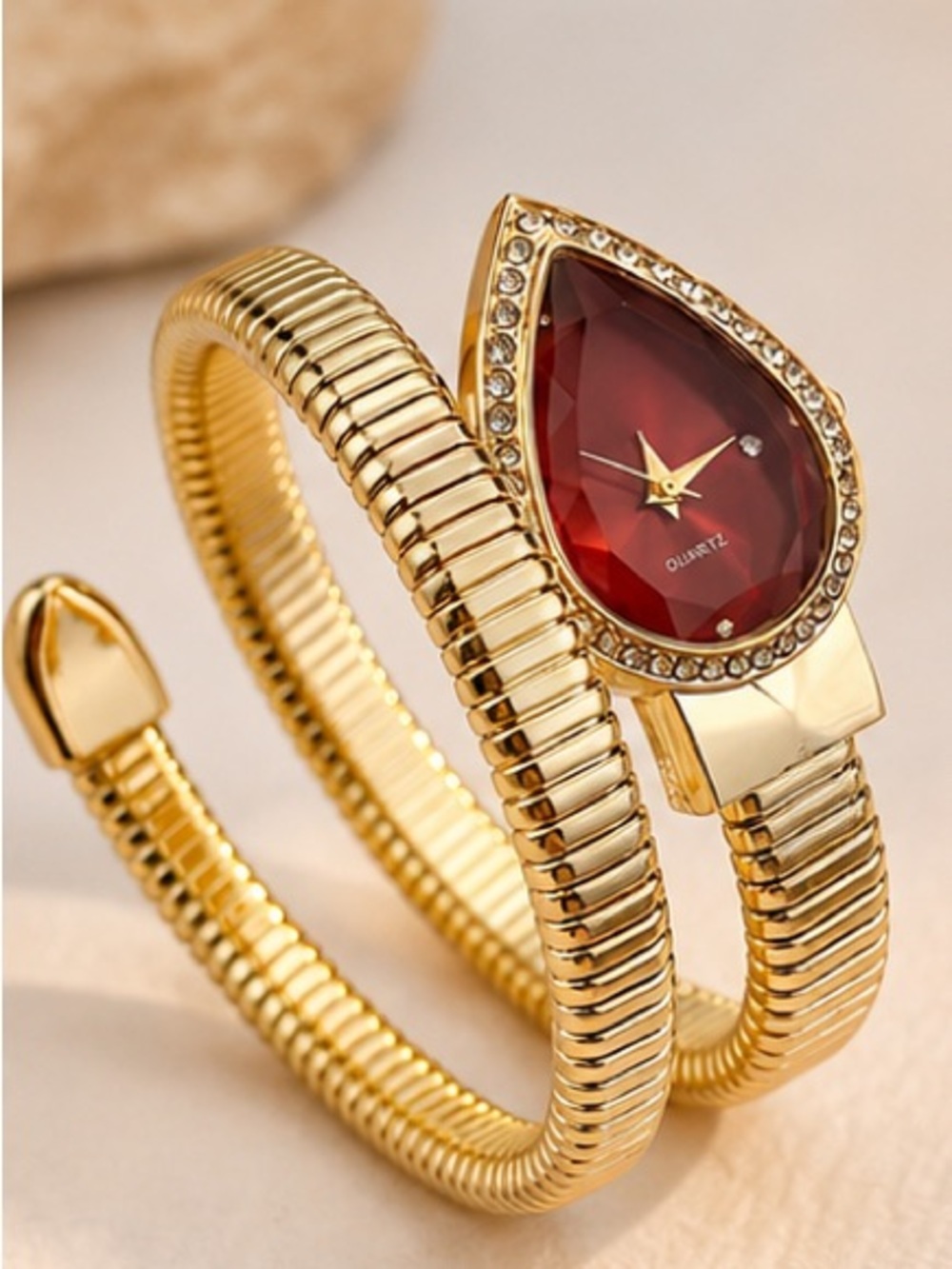 Luxury Gold Serpenti Coil Bracelet Watch